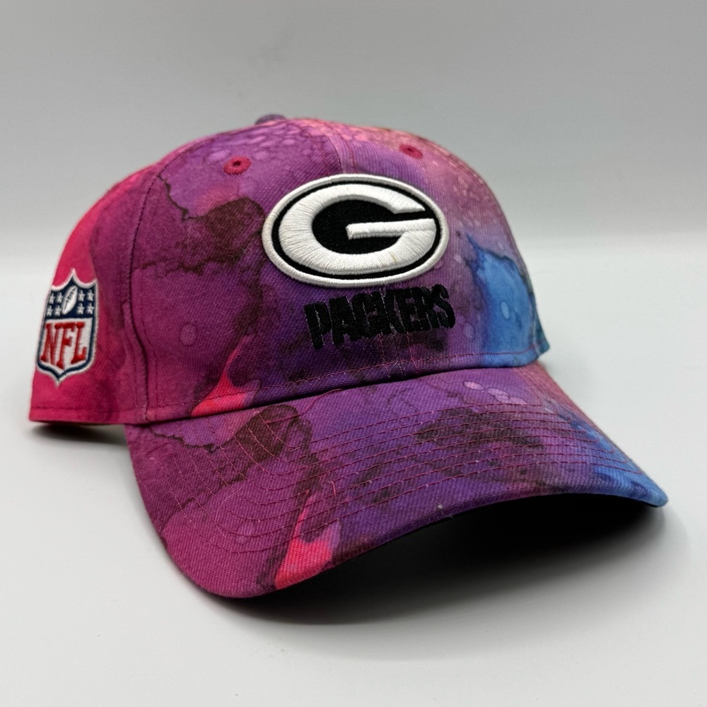 NFL New Era Green Bay Packers Tie-Dye Cap - Pink and Purple One Size Fits Most